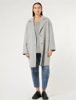 Marina Rinaldi Jean coupe masculine en denim brodé BLEU New