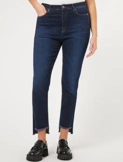 Marina Rinaldi Jean coupe slim en denim indigo BLEU Outlet