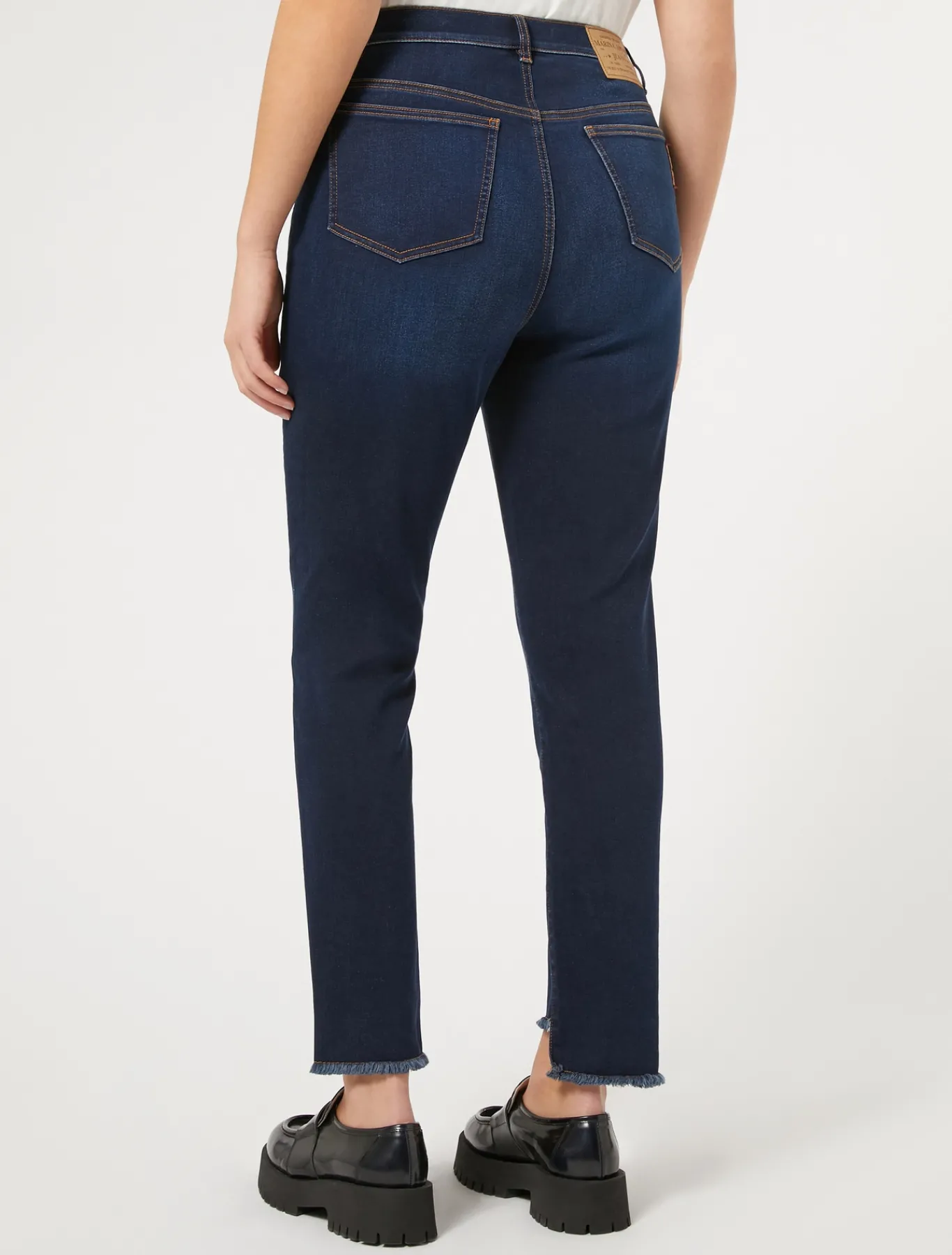 Marina Rinaldi Jean coupe slim en denim indigo BLEU Outlet