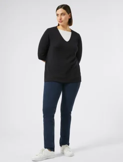 Marina Rinaldi Jean coupe Wonder en denim compact BLEUNUIT New