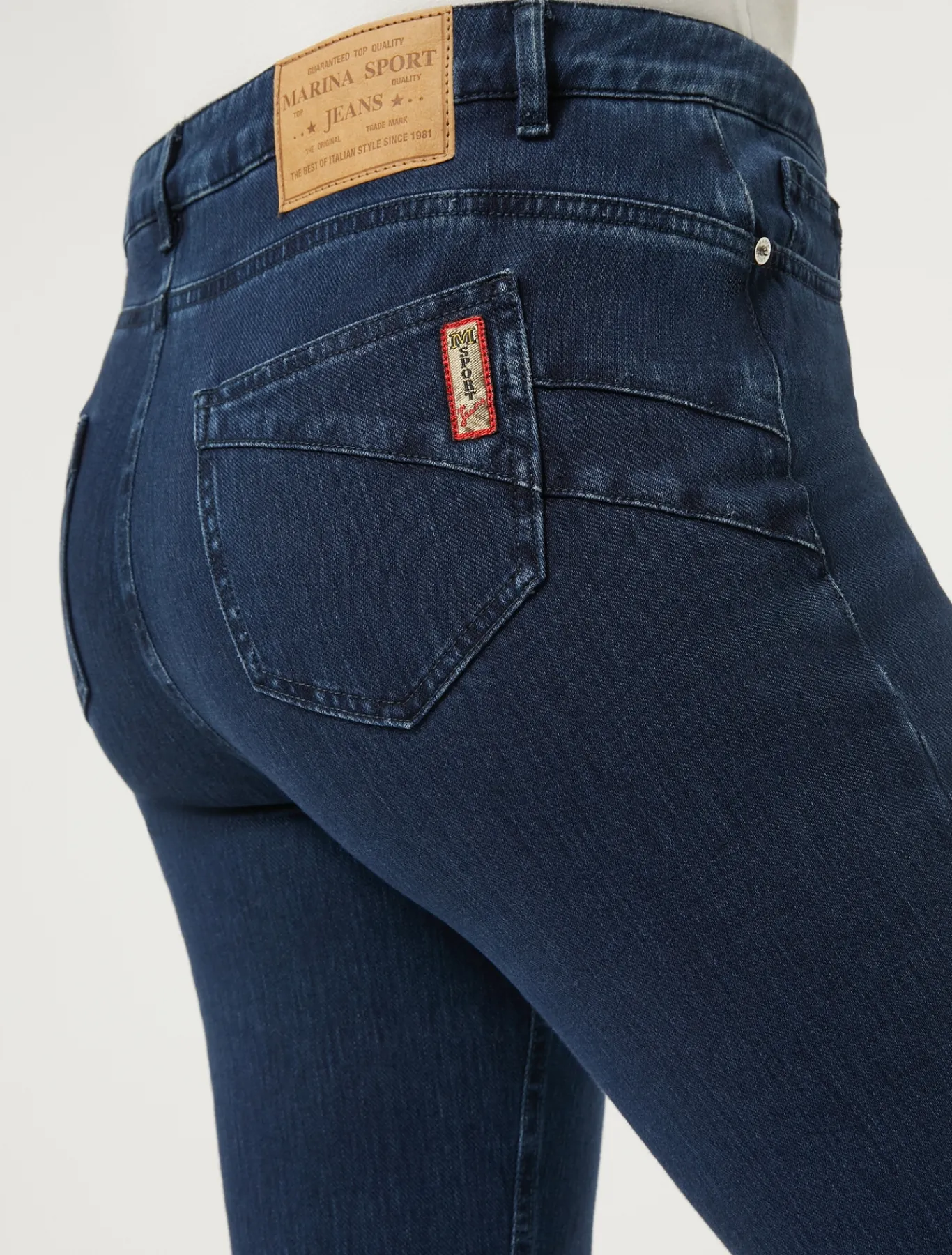 Marina Rinaldi Jean coupe Wonder en denim compact BLEUNUIT New