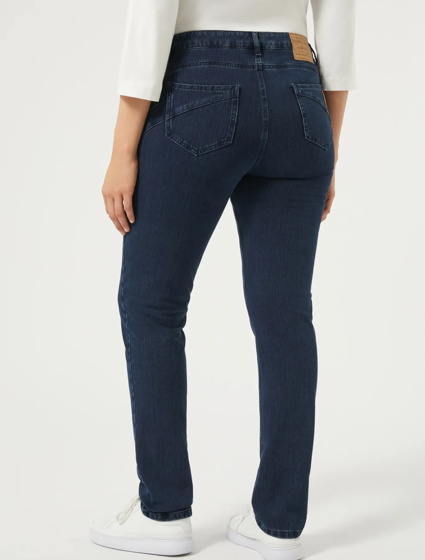 Marina Rinaldi Jean coupe Wonder en denim compact BLEUNUIT New