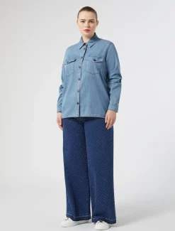 Marina Rinaldi Jean en denim avec strass BLEUMARINE Clearance