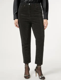 Marina Rinaldi Jean en denim avec strass MARRONFONCE Hot