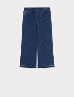 Marina Rinaldi Jean en denim avec strass BLEUMARINE Clearance