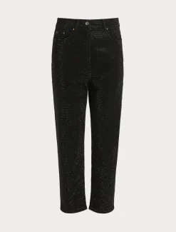 Marina Rinaldi Jean en denim avec strass MARRONFONCE Hot