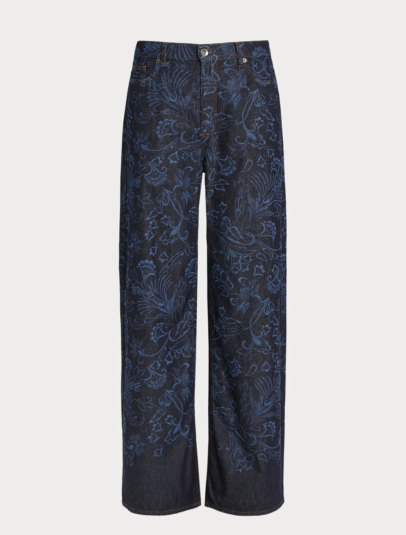 Marina Rinaldi Jean en denim découpé au laser BLEU Clearance