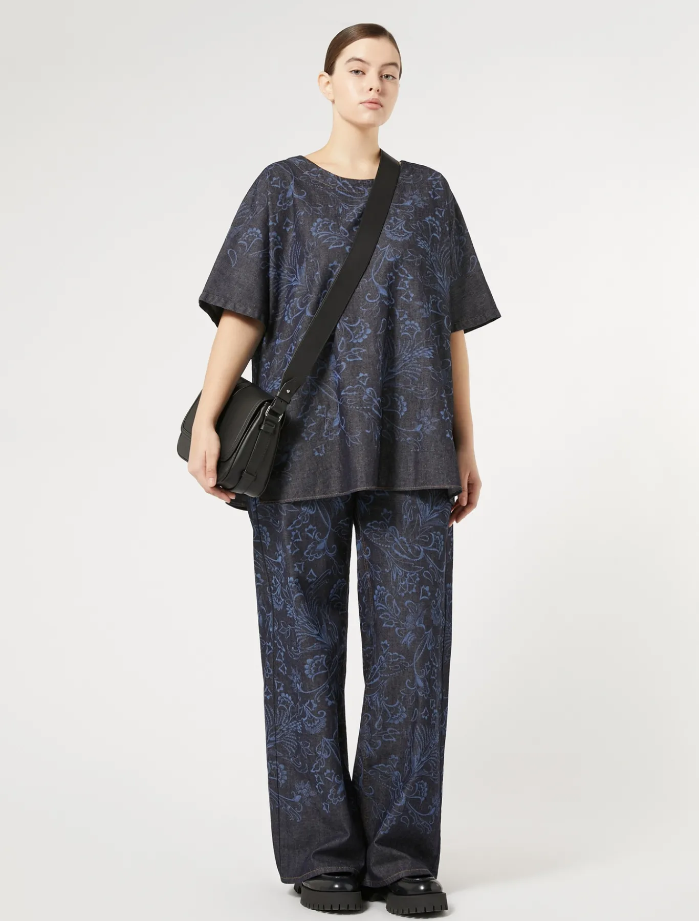 Marina Rinaldi Jean en denim découpé au laser BLEU Clearance