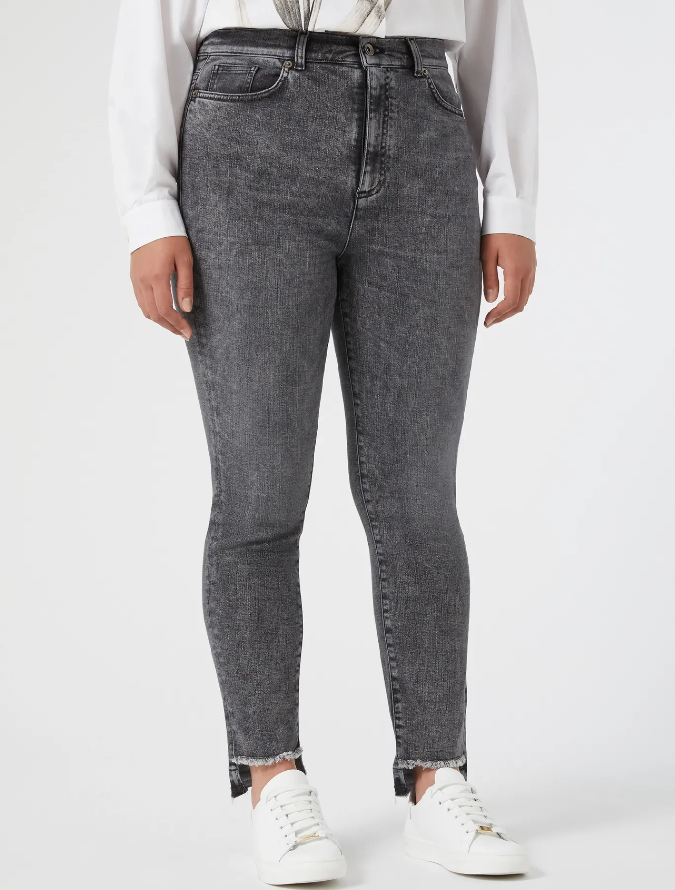 Marina Rinaldi Jean en denim de coton NOIR Discount
