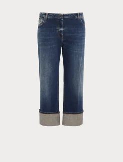Marina Rinaldi Jean en denim de coton BLEUNUIT Sale