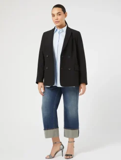 Marina Rinaldi Jean en denim de coton BLEUNUIT Sale