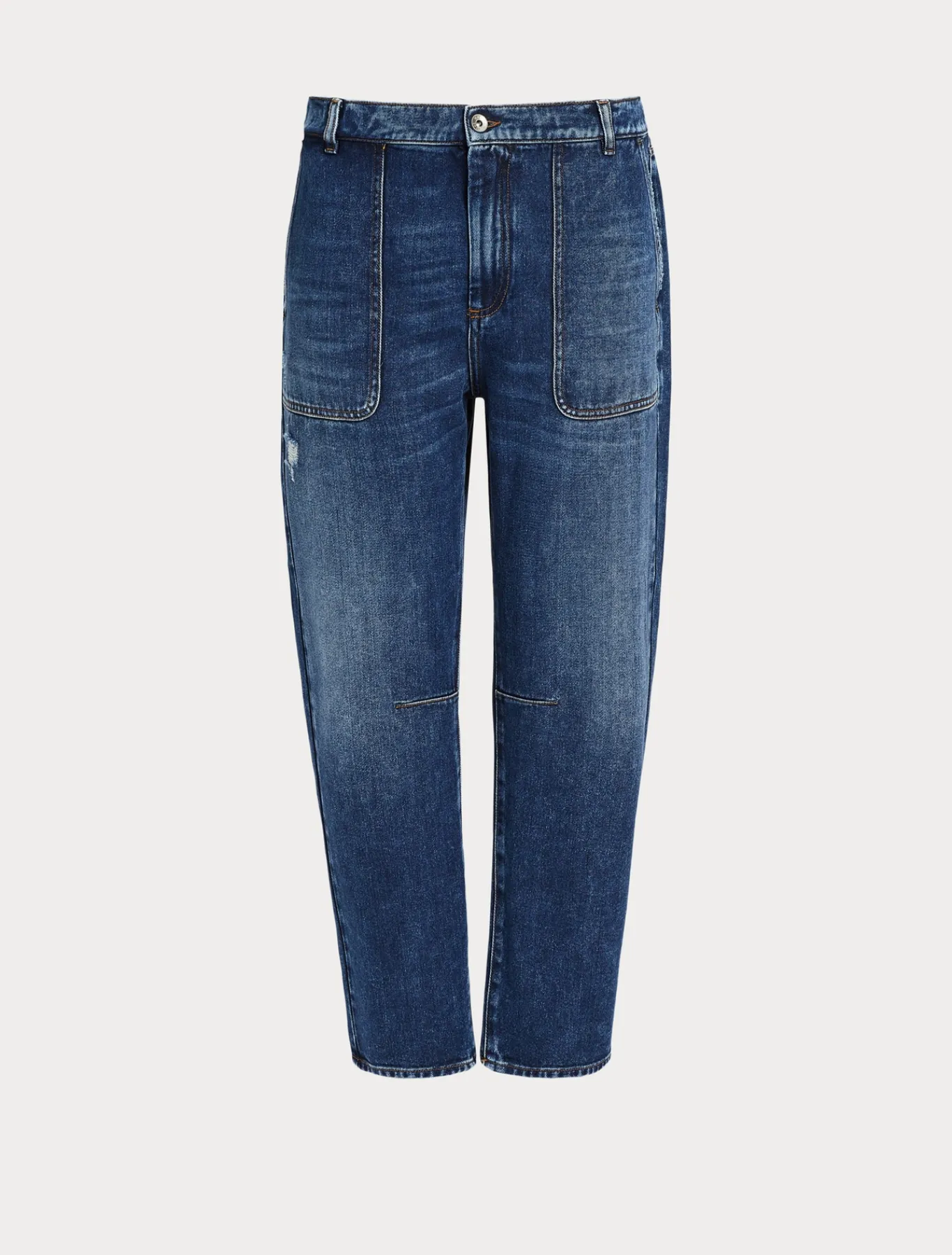 Marina Rinaldi Jean en denim de coton mélangé BLEU Clearance
