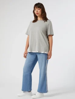 Marina Rinaldi Jean évasé en denim BLEUBLEUCLAIR Outlet