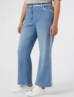 Marina Rinaldi Jean évasé en denim BLEUBLEUCLAIR Outlet