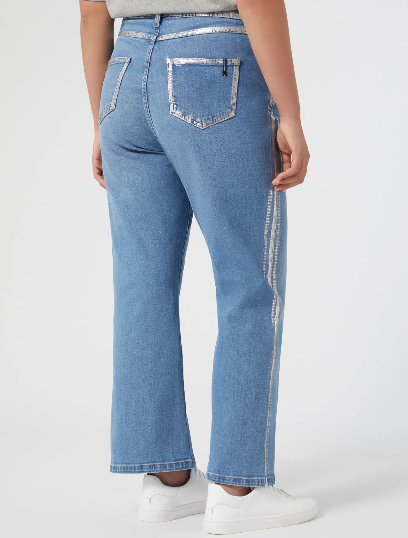 Marina Rinaldi Jean évasé en denim BLEUBLEUCLAIR Outlet
