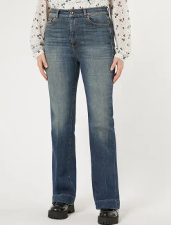 Marina Rinaldi Jean évasé en denim stretch BLEU Fashion