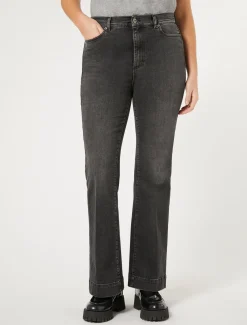 Marina Rinaldi Jean évasé en denim stretch NOIR Clearance