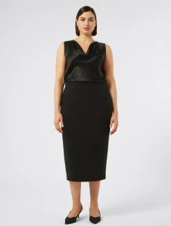 Marina Rinaldi Jupe crayon en cady NOIR Best