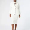 Marina Rinaldi Jupe crayon en cady BLANC Fashion