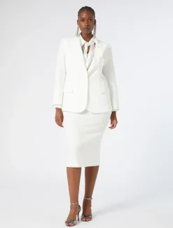 Marina Rinaldi Jupe crayon en cady BLANC Fashion