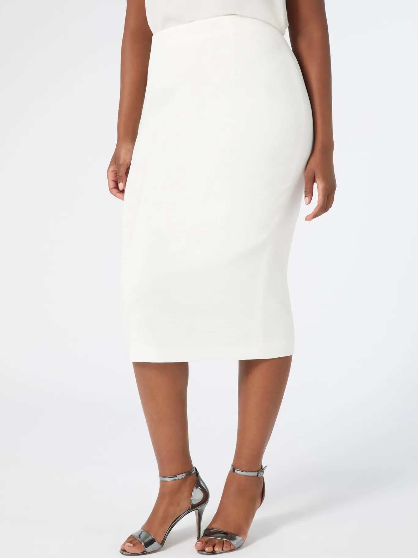 Marina Rinaldi Jupe crayon en cady BLANC Fashion