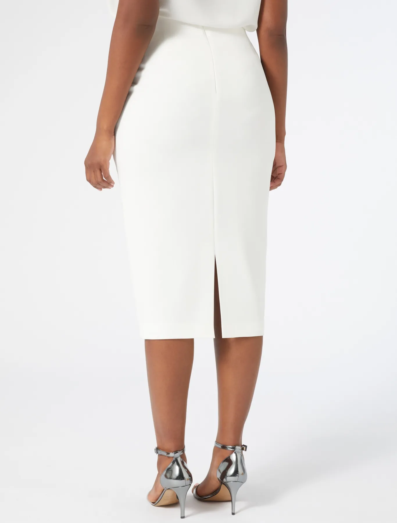 Marina Rinaldi Jupe crayon en cady BLANC Fashion