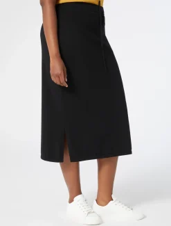Marina Rinaldi Jupe en crêpe de coton NOIR Discount