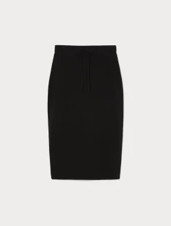 Marina Rinaldi Jupe en crêpe de coton NOIR Discount