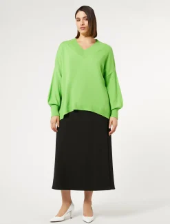 Marina Rinaldi Jupe en crêpe satin NOIR Sale