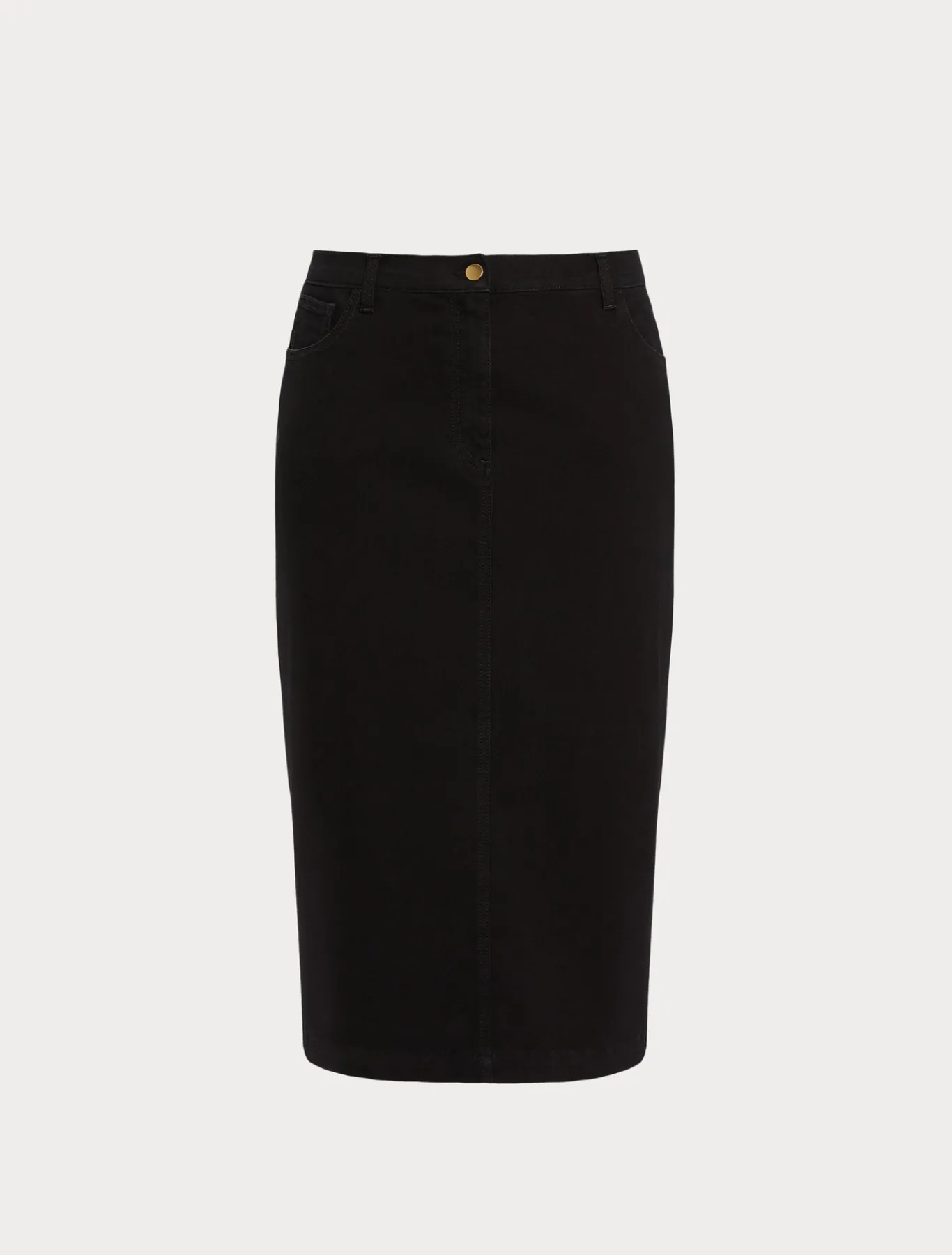 Marina Rinaldi Jupe en denim de coton stretch NOIR Discount