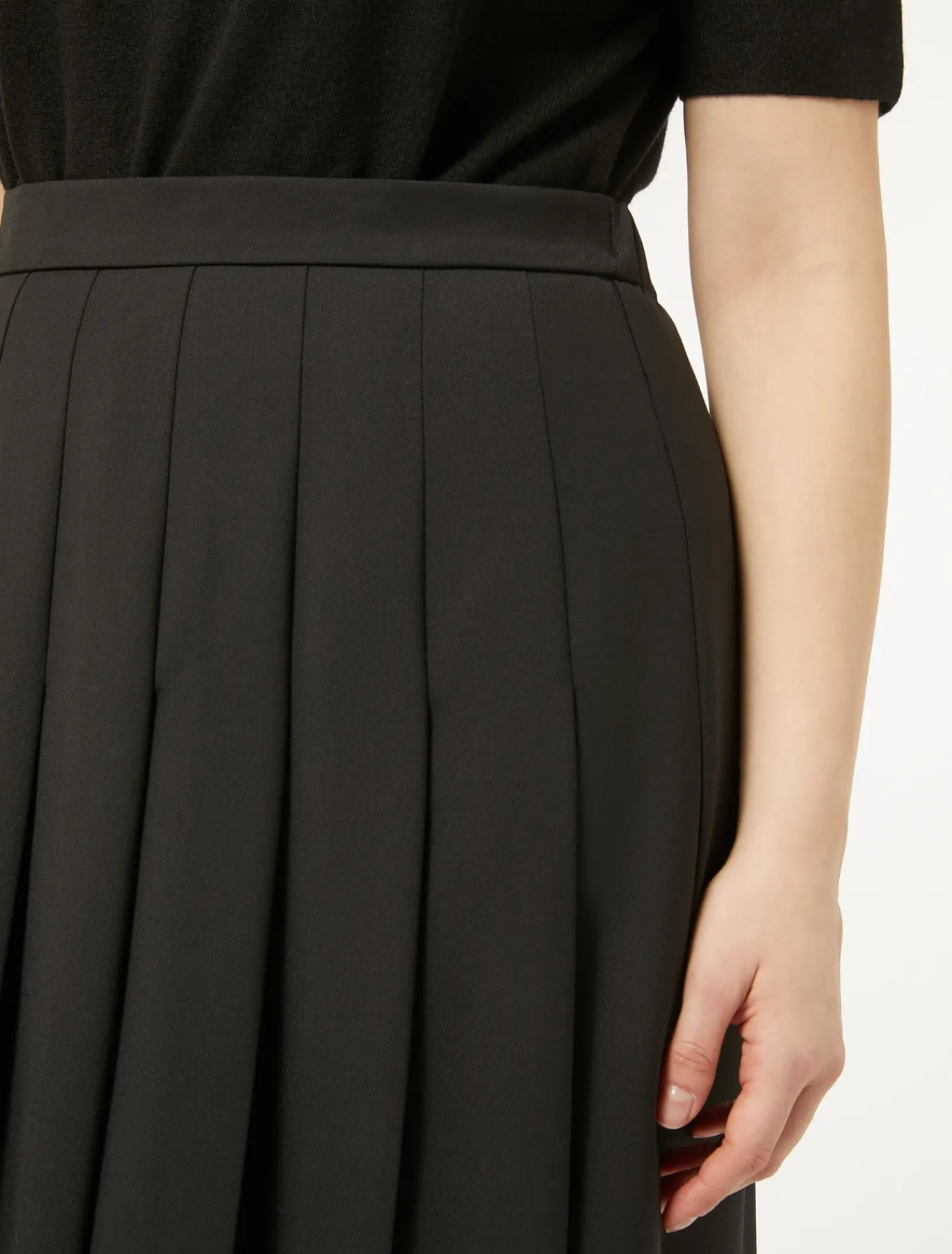 Marina Rinaldi Jupe en gabardine de laine NOIR Sale