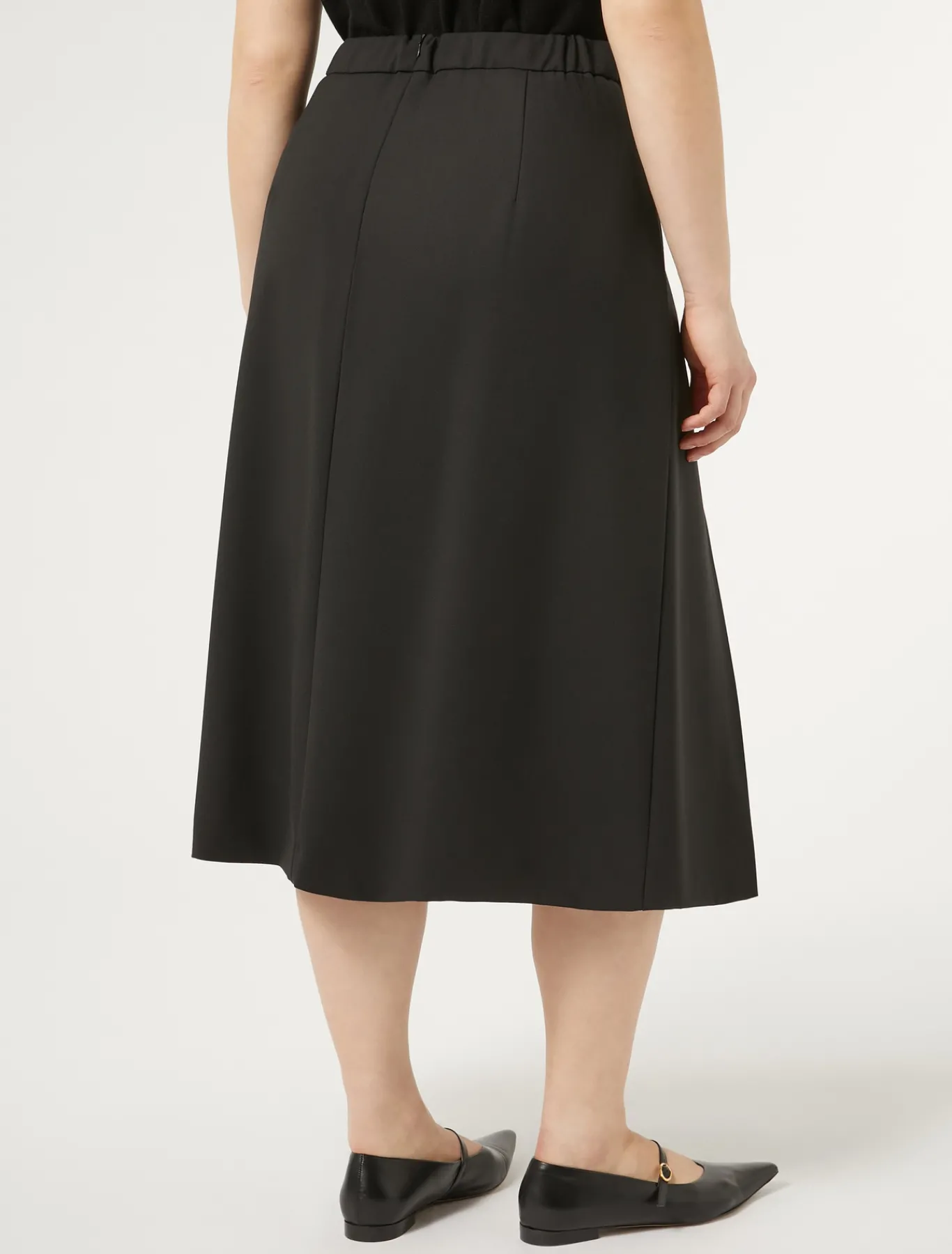 Marina Rinaldi Jupe en gabardine de laine NOIR Sale
