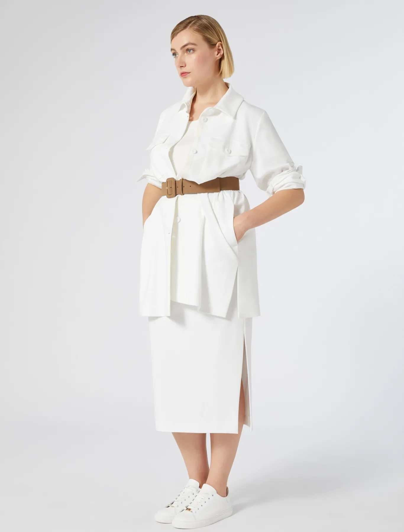 Marina Rinaldi Jupe en jersey BLANC Clearance