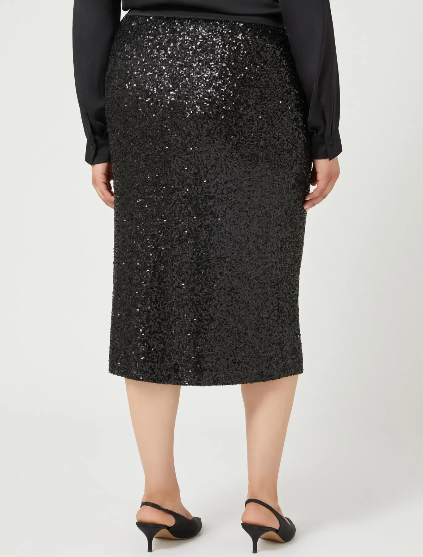 Marina Rinaldi Jupe en jersey et paillettes NOIR Best