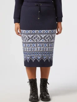 Marina Rinaldi Jupe en jersey jacquard BLEUNUIT Discount