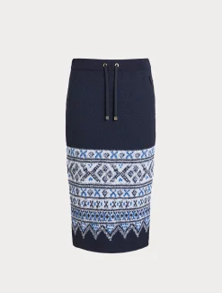 Marina Rinaldi Jupe en jersey jacquard BLEUNUIT Discount