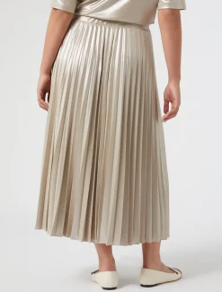 Marina Rinaldi Jupe en jersey lamé SABLE New