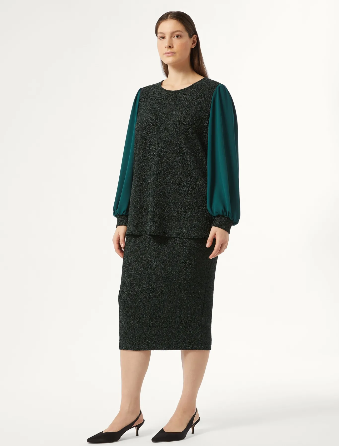 Marina Rinaldi Jupe en jersey stretch VERTFONCE' New