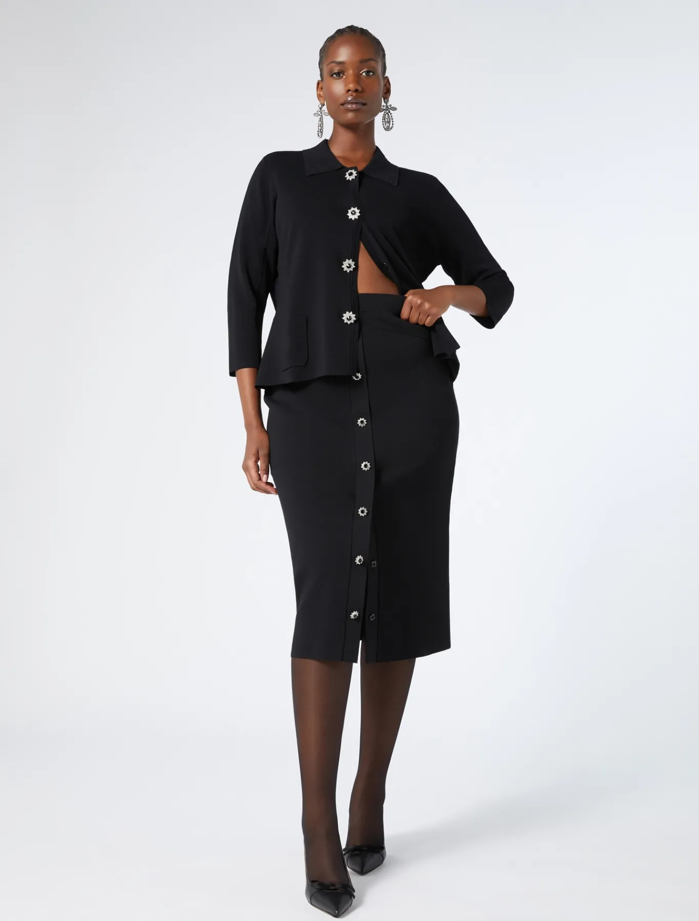 Marina Rinaldi Jupe en maille NOIR New