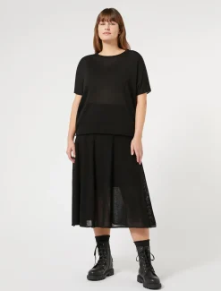 Marina Rinaldi Jupe en maille crêpe NOIR Sale