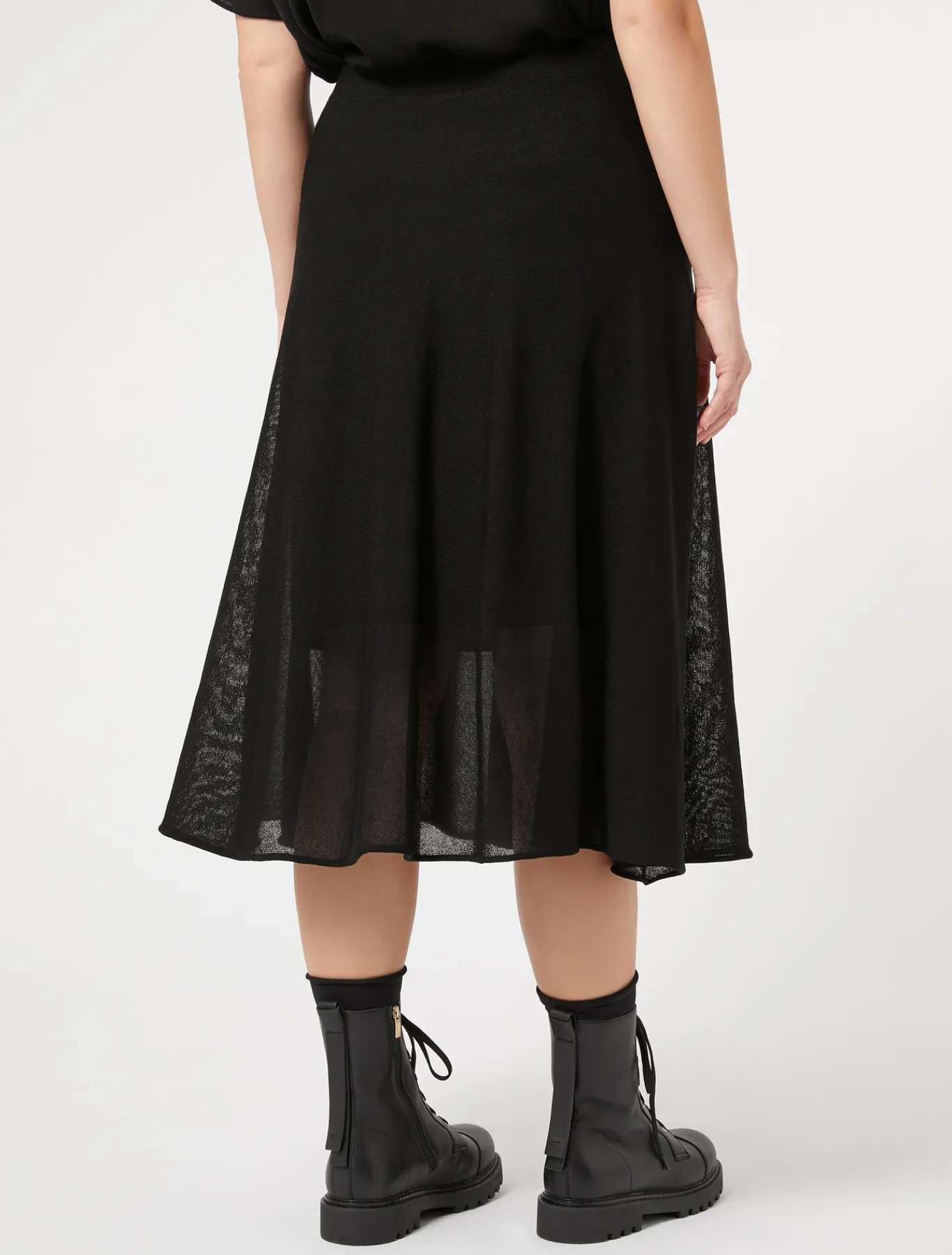 Marina Rinaldi Jupe en maille crêpe NOIR Sale