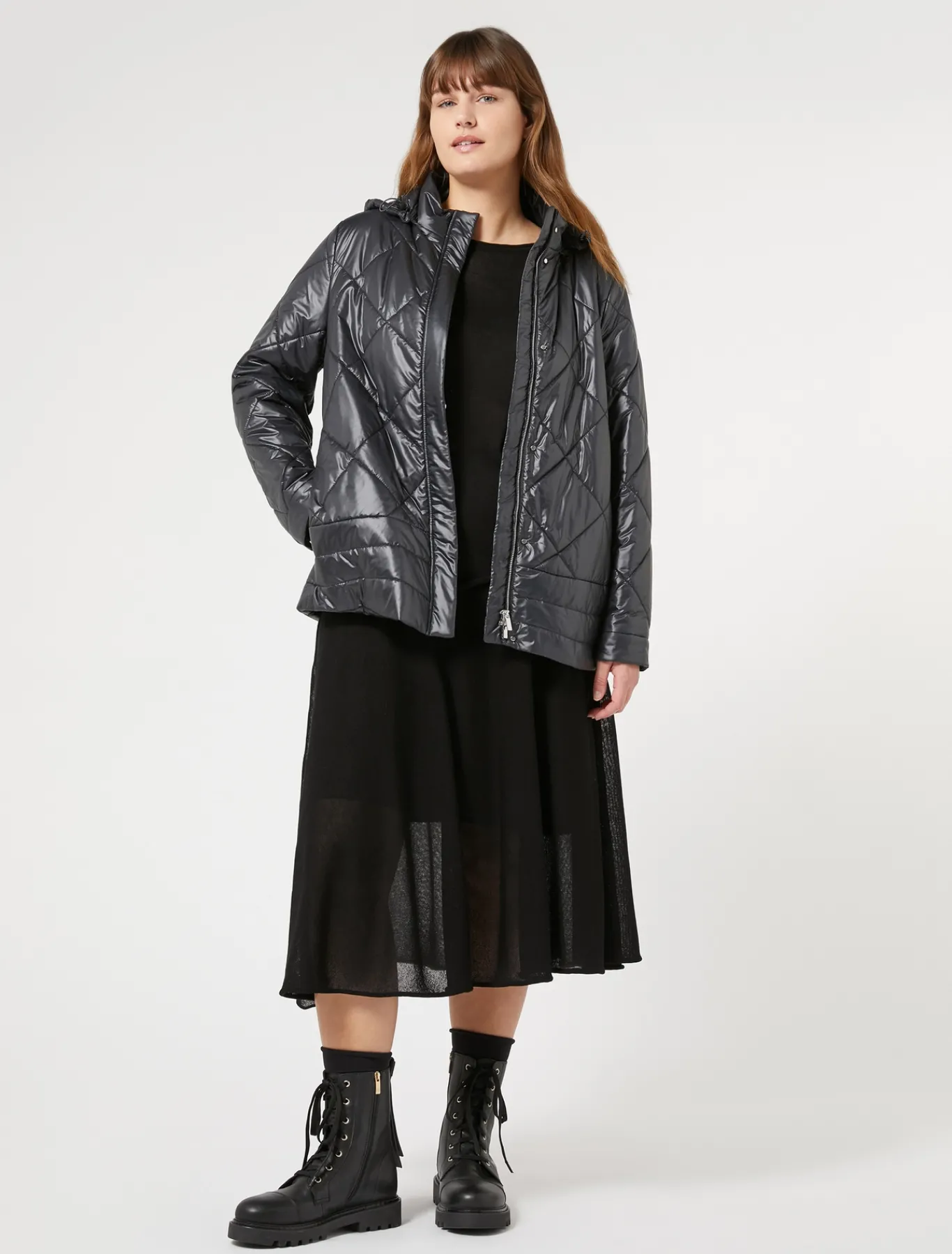 Marina Rinaldi Jupe en maille crêpe NOIR Sale