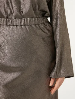 Marina Rinaldi Jupe en mousseline lamée BRONZE Hot