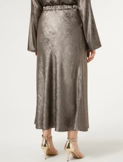 Marina Rinaldi Jupe en mousseline lamée BRONZE Hot