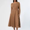 Marina Rinaldi Jupe en popeline avec broderie NOISETTE Discount