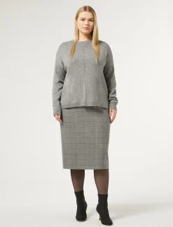 Marina Rinaldi Jupe en prince-de-Galles NOIR Outlet