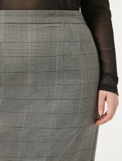 Marina Rinaldi Jupe en prince-de-Galles NOIR Outlet