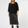 Marina Rinaldi Jupe en satin fluide NOIR Hot