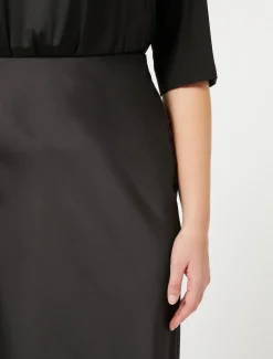 Marina Rinaldi Jupe en satin fluide NOIR Hot