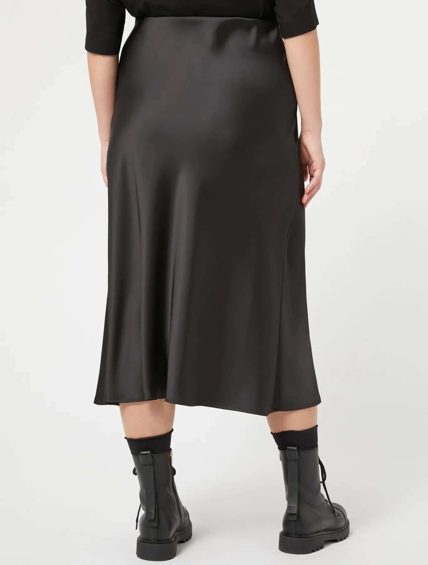 Marina Rinaldi Jupe en satin fluide NOIR Hot